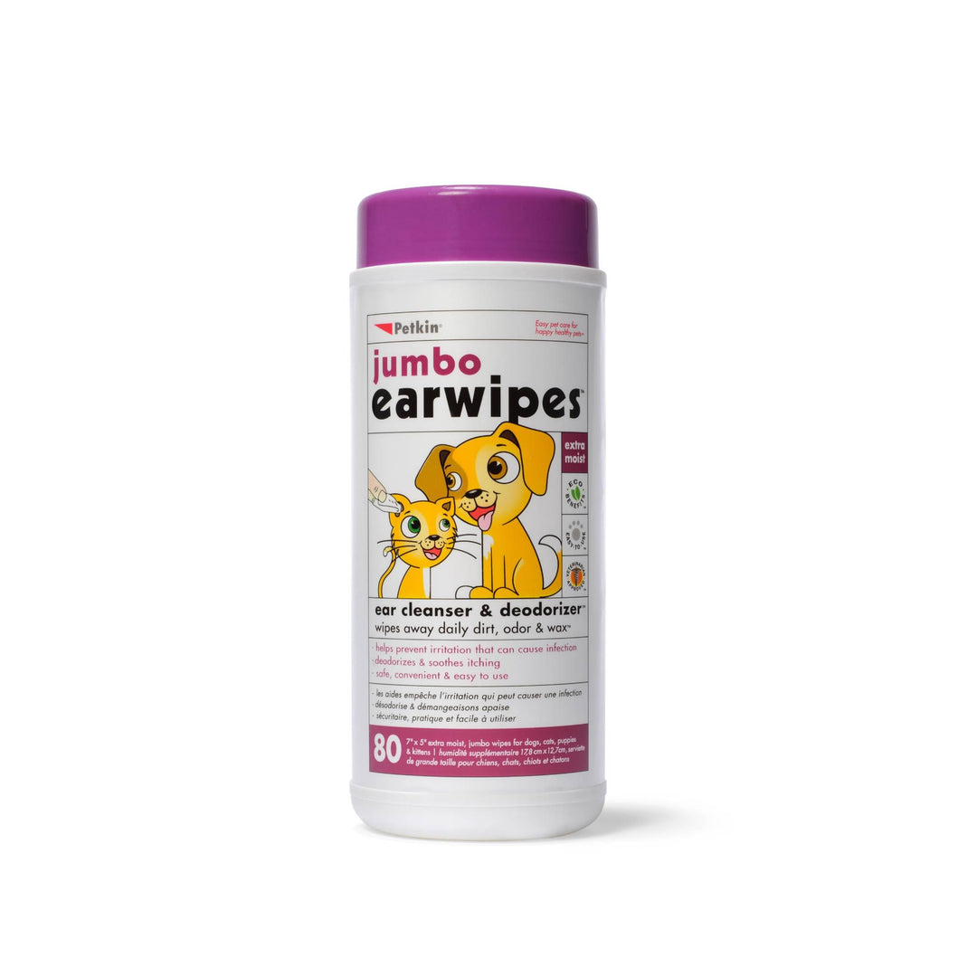 Jumbo Earwipes 80 Wipes - abkgrooming