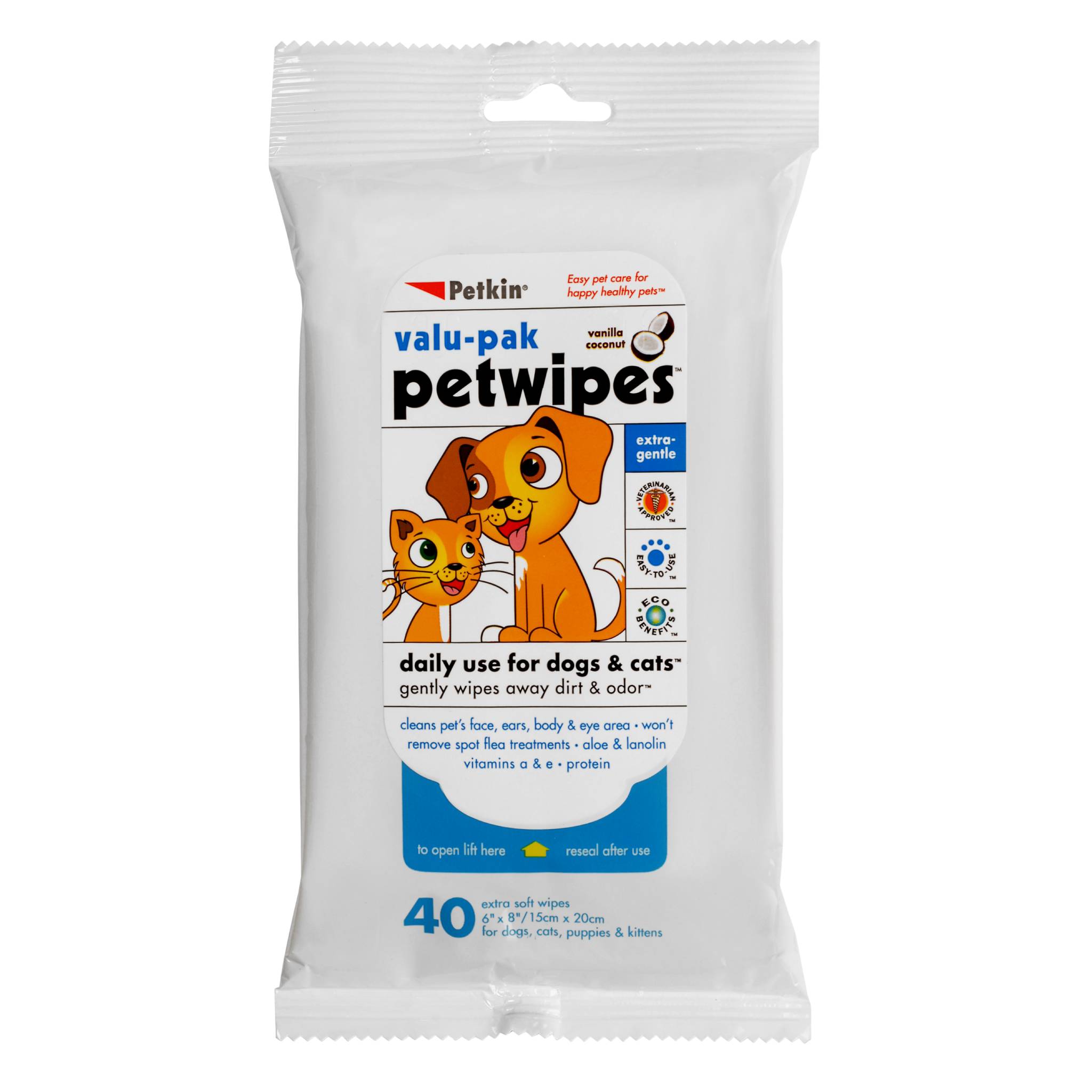Petwipes Valu-Pak 40 Wipes - Pack of 2