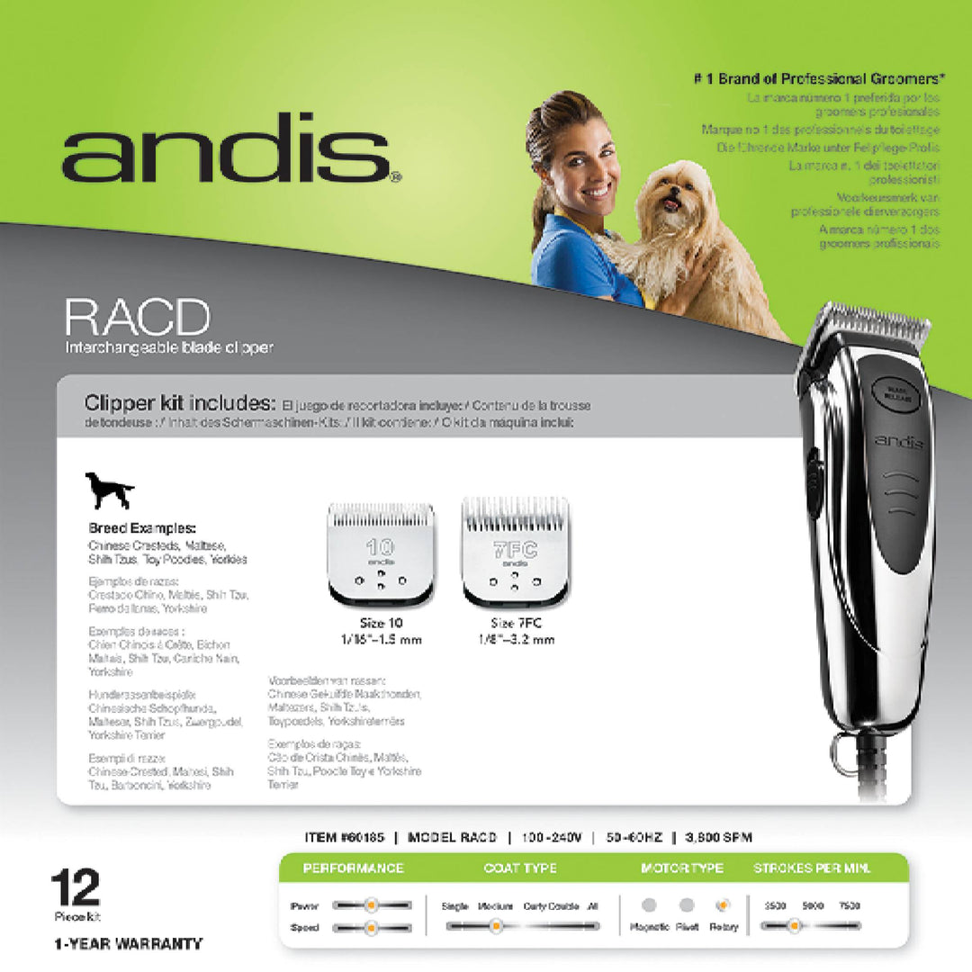 Andis RACD Powerful Detachable Blade Clipper - abkgrooming