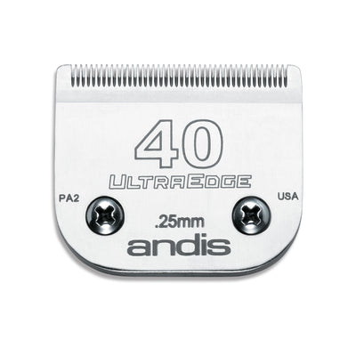 Andis #40 UltraEdge Detachable Pet Clipper Blade 1/100" surgical preparations - abkgrooming.com