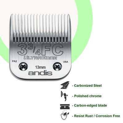 Andis #3-3/4 FC UltraEdge Detachable Pet Clipper Blade for finished cuts - abkgrooming.com