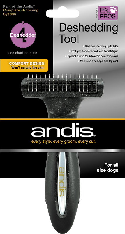 Andis Premium Pet Deshedding Rake, Black - abkgrooming