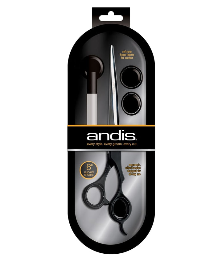 Andis Premium 8" Curved Shear For Professional Pet Groomer - Right Handed - abkgrooming
