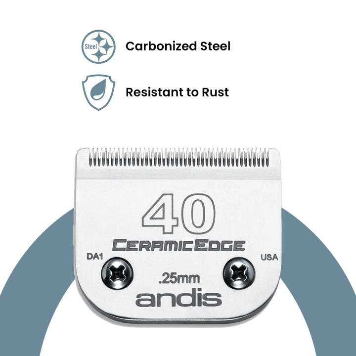 Andis CeramicEdge® Blade, Size 40 - ABK Grooming Andis Blades Set, Dog Clippers And Blades, Andis Detachable Blade Set, Dog Trimmer Blades, Dog Grooming Clippers And Blades, Andis Clipper Blades Sizes, Grooming Clipper Blades, Pet Grooming Blades, Blades Grooming, Dog Grooming Blades For Sale, Andis Blade Sizes, Grooming Blades, Dog Clippers Blades, Blades Dog Grooming, Pet Clipper Blades,