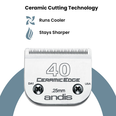 Andis CeramicEdge® Blade, Size 40 - ABK Grooming Andis Blades Set, Dog Clippers And Blades, Andis Detachable Blade Set, Dog Trimmer Blades, Dog Grooming Clippers And Blades, Andis Clipper Blades Sizes, Grooming Clipper Blades, Pet Grooming Blades, Blades Grooming, Dog Grooming Blades For Sale, Andis Blade Sizes, Grooming Blades, Dog Clippers Blades, Blades Dog Grooming, Pet Clipper Blades,