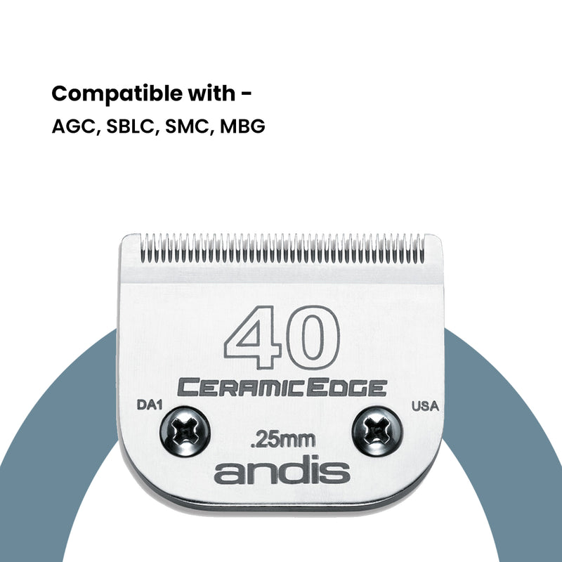 Andis 40 CeramicEdge Pet Clipper Blade 0.25 mm for Surgical Prep
