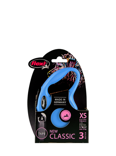 Flexi New Classic Automatic Dog Leash Pause and Lock Nylon Tape,  XS