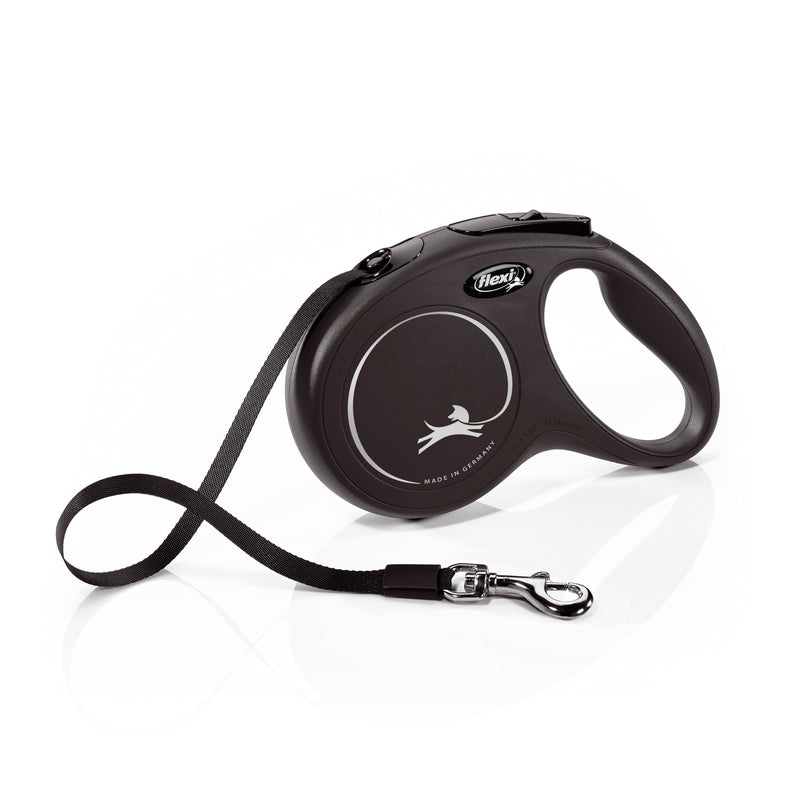 Flexi New Classic Automatic Dog Leash Pause and Lock Nylon Tape,  Medium
