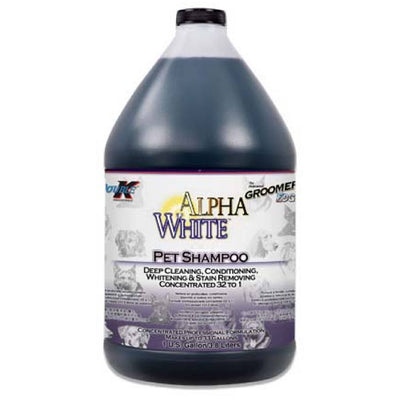 double k alpha white dog shampoo, double k groomers edge alpha white shampoo