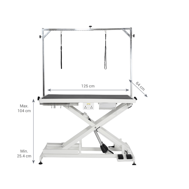 Aeolus Magna X-Pro Electric Lifting Pet Grooming Table, white
