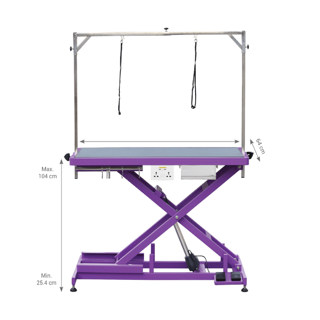 Aeolus Magna X-Pro Electric Lifting Pet Grooming Table Purple Power