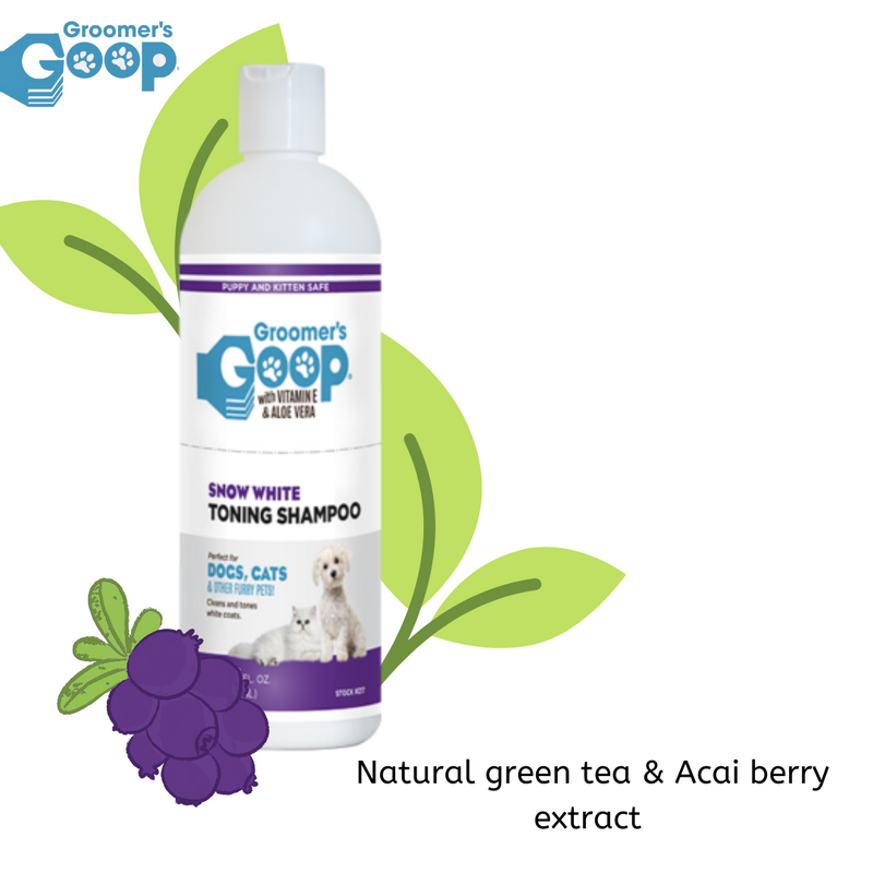 Groomers Goop Snow White Toning Pet Shampoo, 473ml