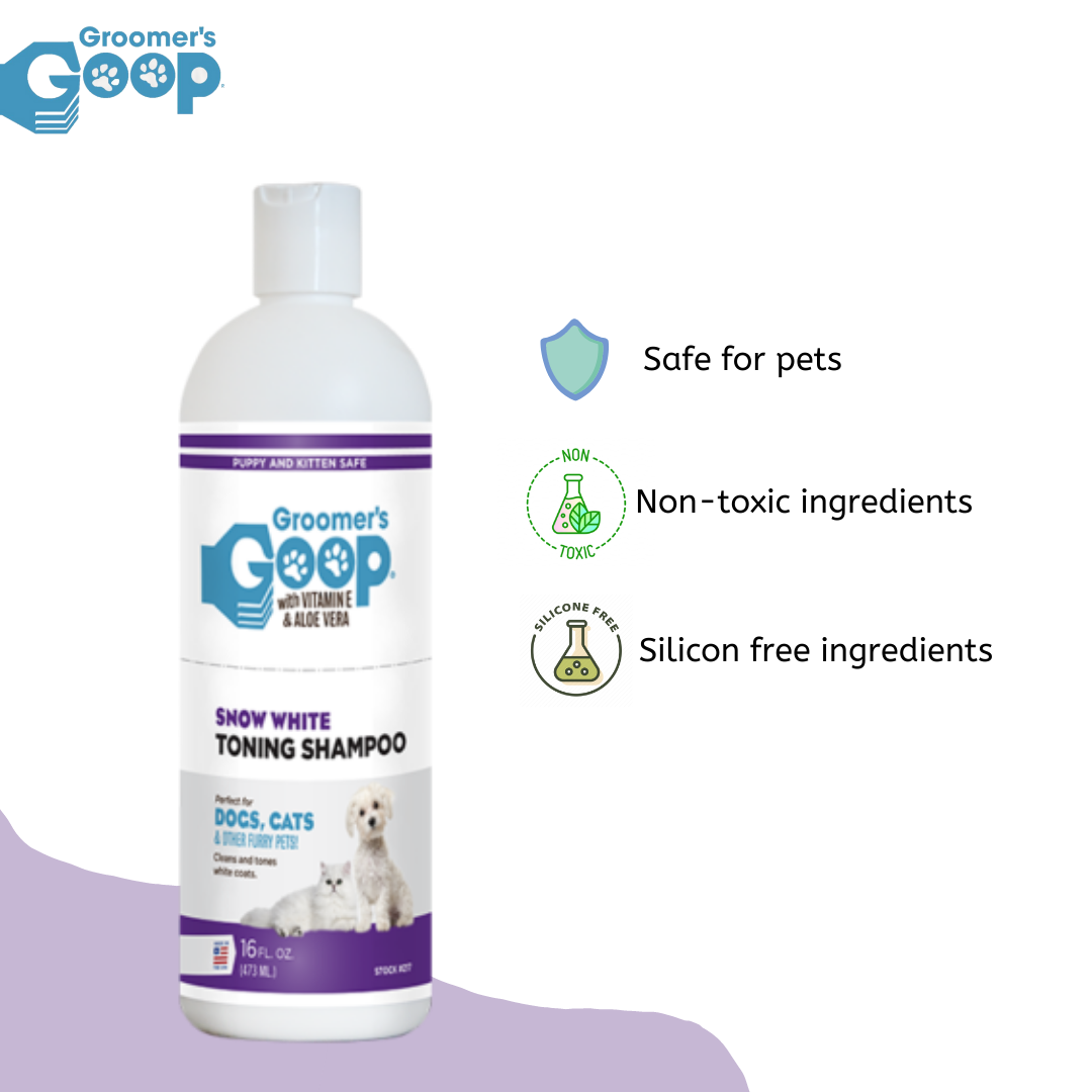 Groomer's Goop Snow White Toning Pet Shampoo, 473ml