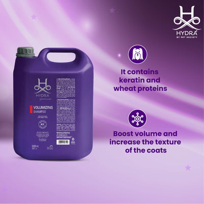 Hydra Professional Volumizing, Coat care Shampoo For Pets, 5 liter