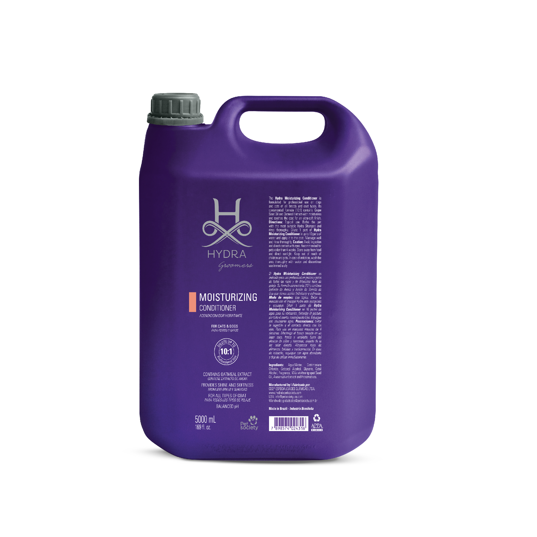 Hydra Professional Moisturizing Conditioner for Pets, 5 liter