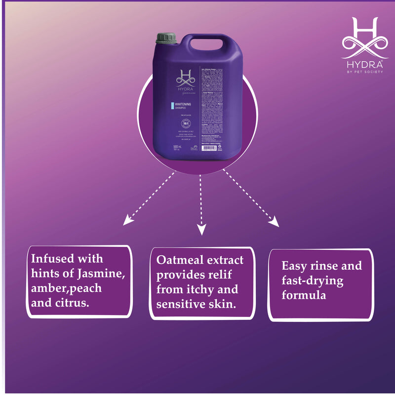 Hydra Professional Whitening Pet Shampoo, 5 liter