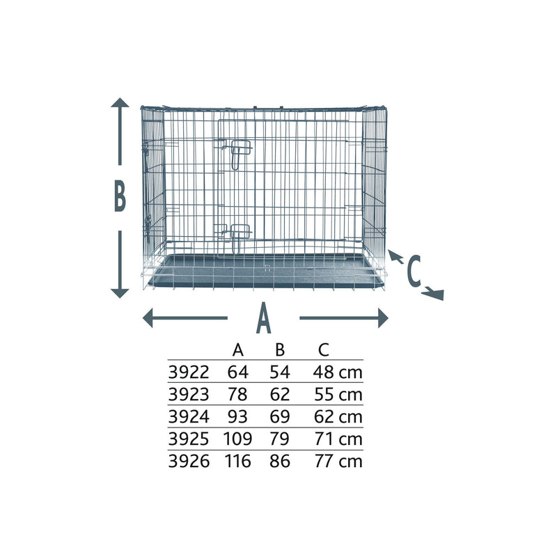 Home Kennel with Two Doors - abkgrooming