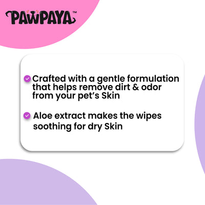 Pawpaya Pet Wipes Made for All Cats and Dogs | 100 Pull Pack