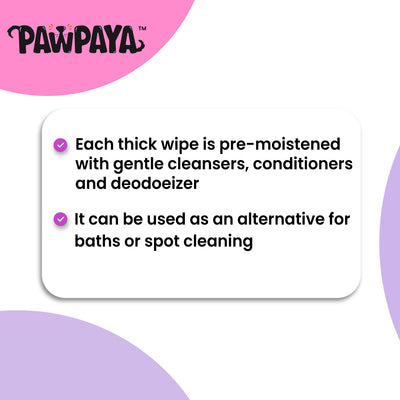 Pawpaya Pet Wipes Made for All Cats and Dogs | 100 Pull Pack