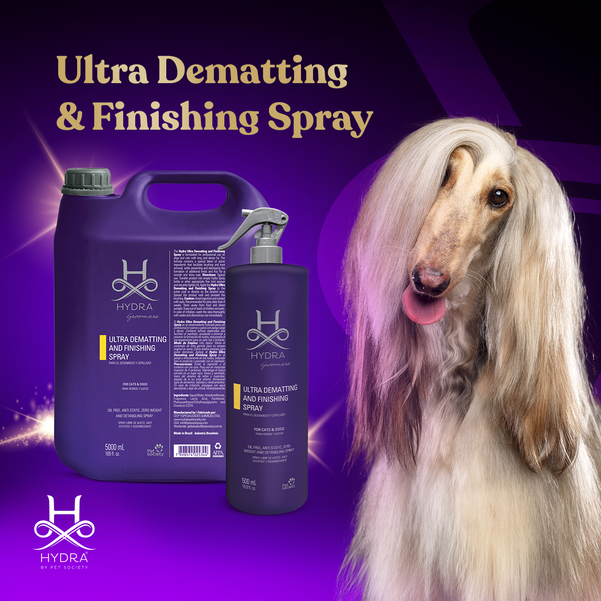 Hydra Groomers Ultra Dematting Spray for dogs and cats ,5 liter