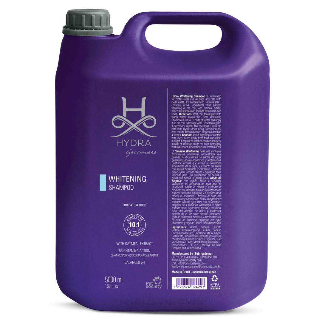 Hydra Groomer's Whitening Shampoo, 5 litre - abkgrooming