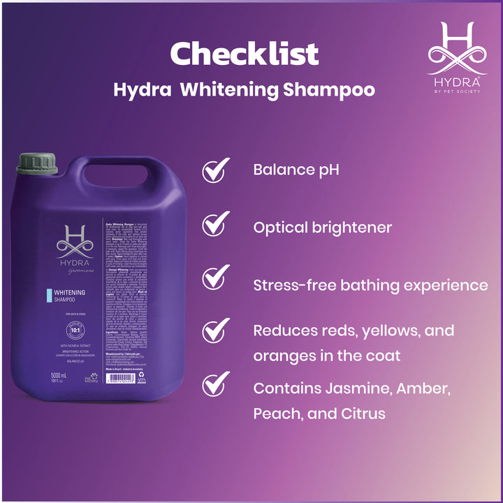 Hydra Professional Whitening Pet Shampoo, 5 liter