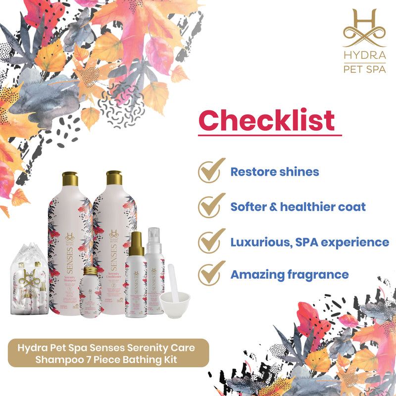 Hydra Spa Senses Serenity Pack of 7 Dog Bathing Kit
