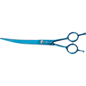 Swan Curved Scissors for Pets Assorted Colour - 8.5 inch (Blue)